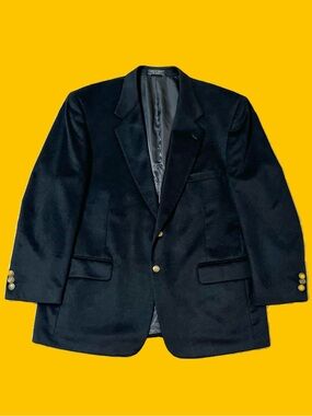 Marco Carelli 100% Cashmere Blazer Sport Coat 48R Black Cypress Premiere